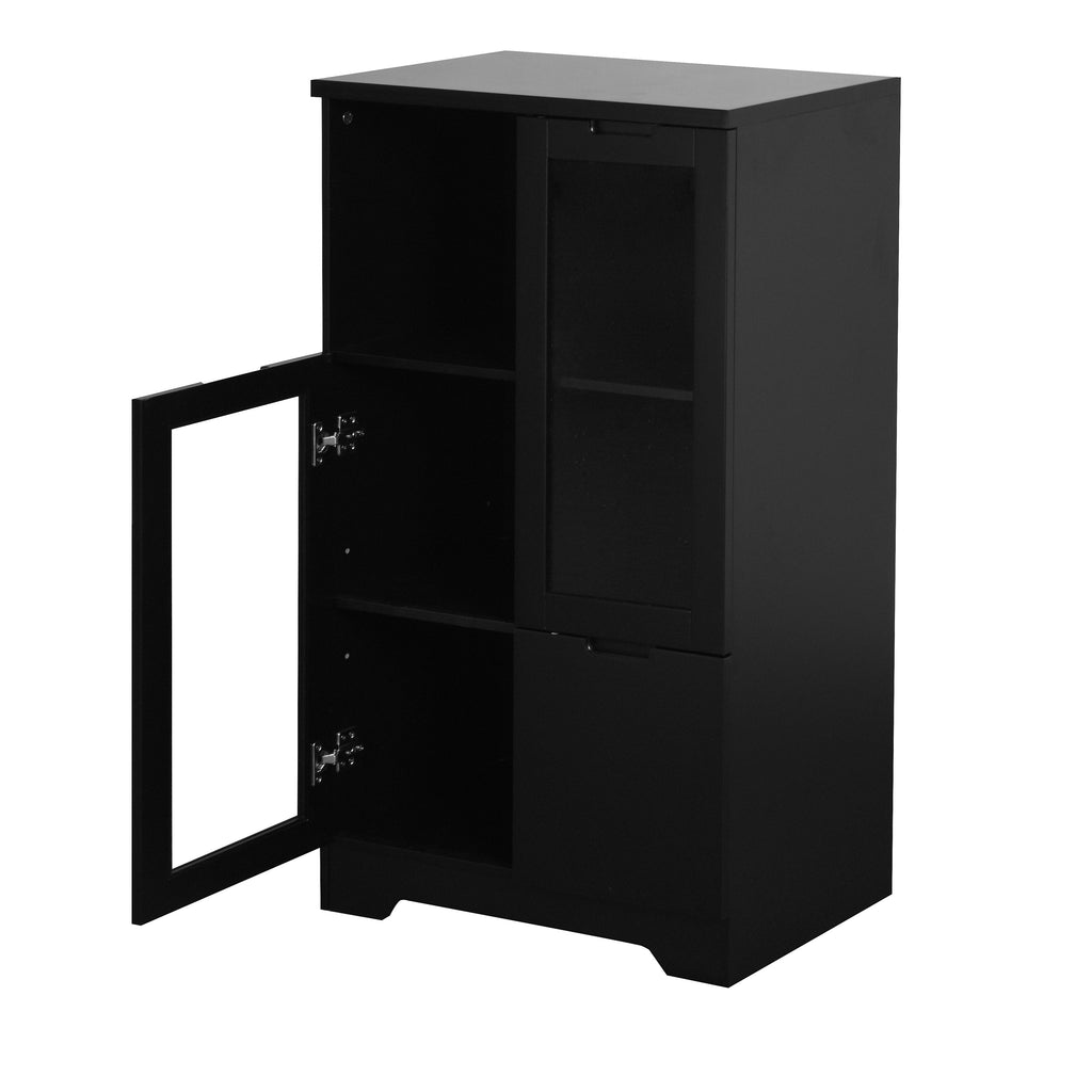 Modern MDF Painted Cabinet with Glass Doors and Drawer