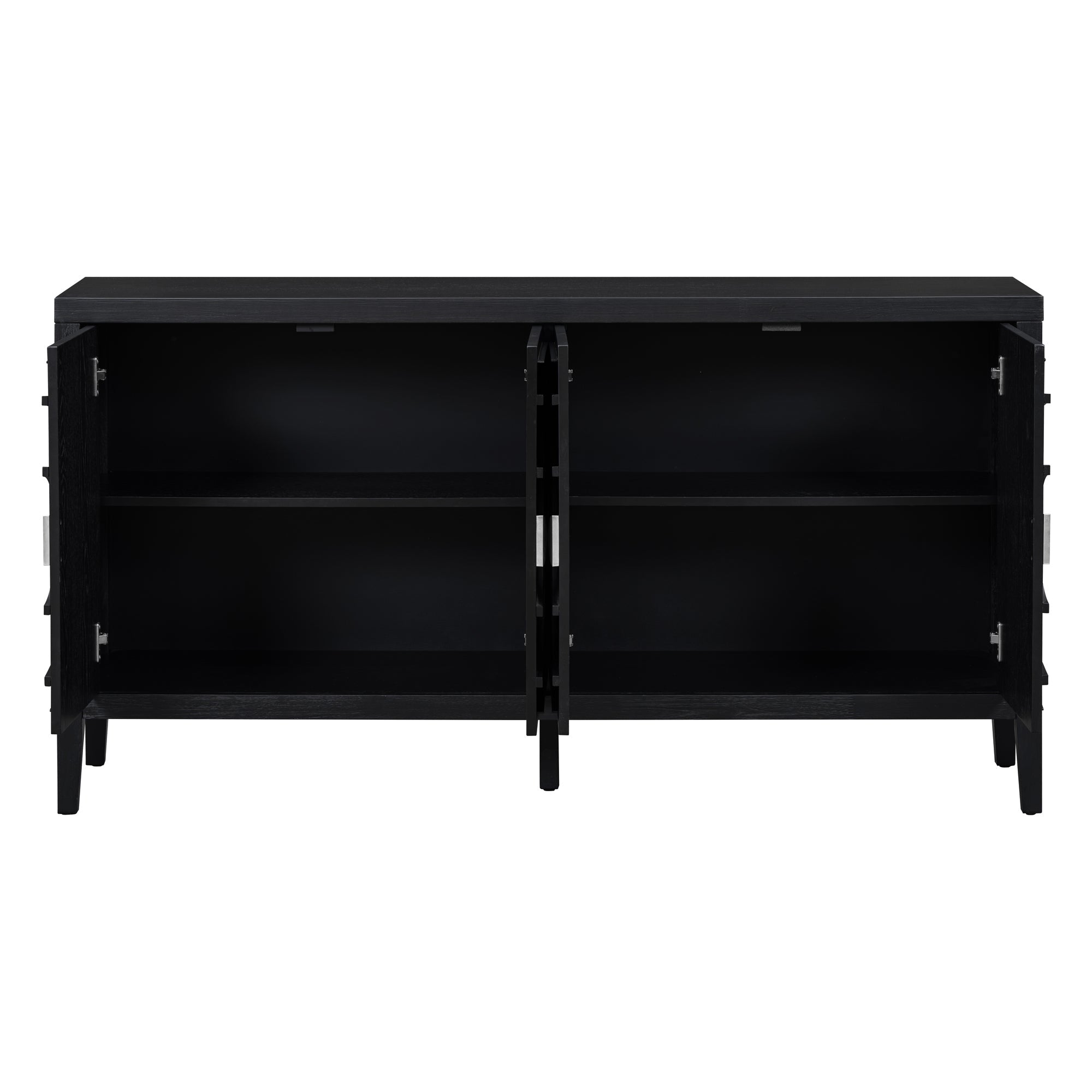 60" Circular Groove Design Sideboard Door for Living Room