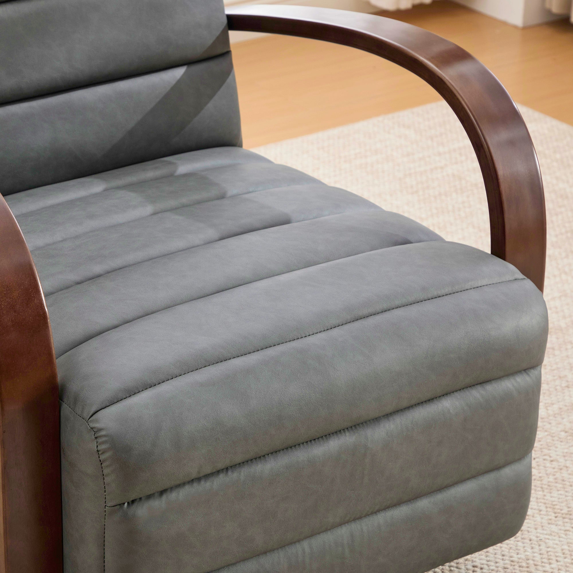 Modern Upholstered 360° Swivel Accent Chair