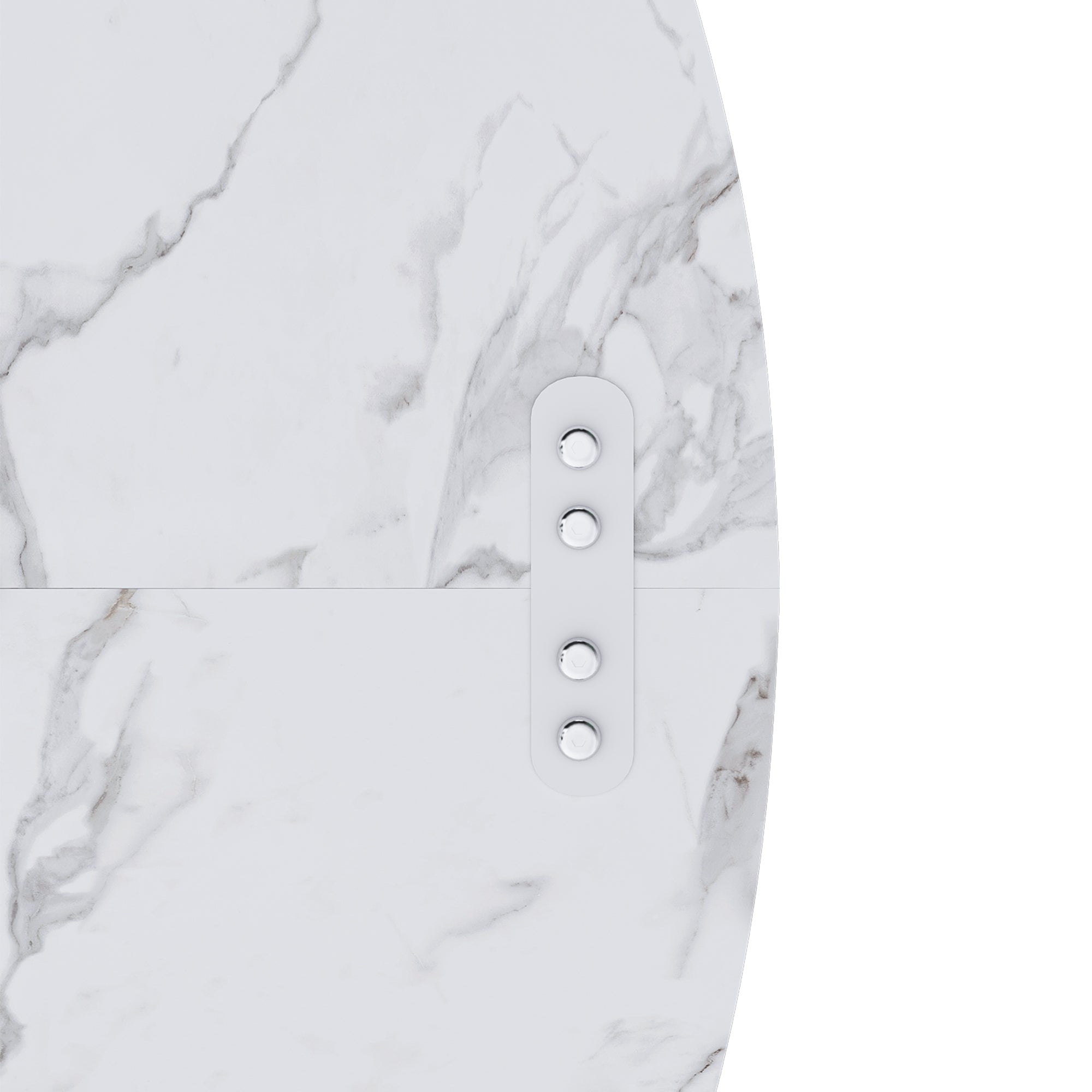 Modern 47.24' Round Dining Table with Marble White Finish