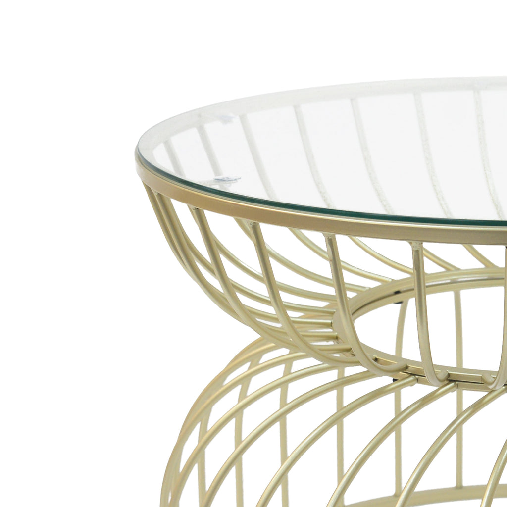 Golden Glass Coffee Table