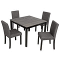 Modern 5-Piece Dining Table Set with 4 Chairs