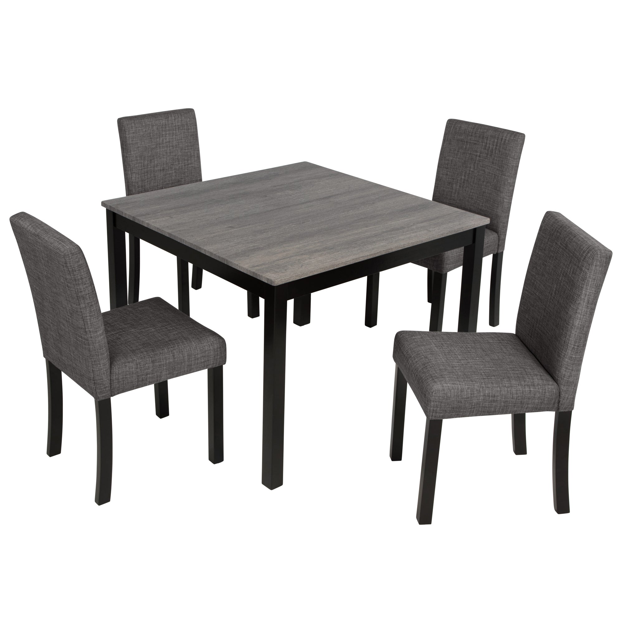 Modern 5-Piece Dining Table Set with 4 Chairs