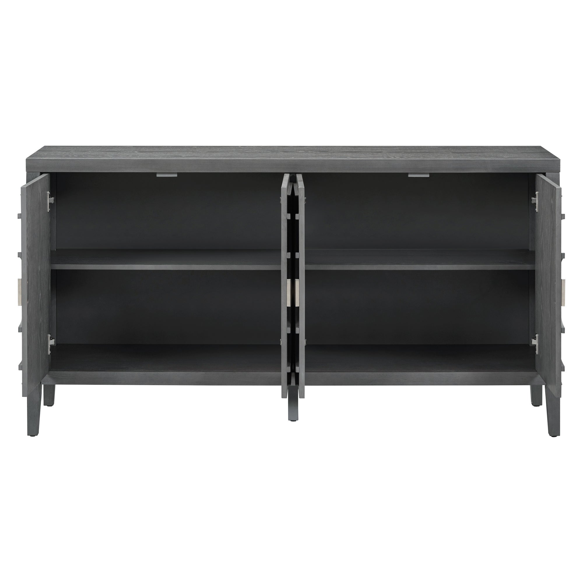 60" Circular Groove Design Sideboard Door for Living Room