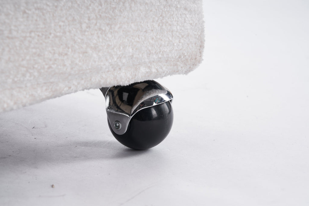 Modern Chenille Fabric Dining Armchair with Back Cushion