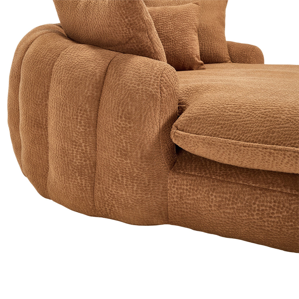 Oversized Oval Upholstered Bean Bag Sofa