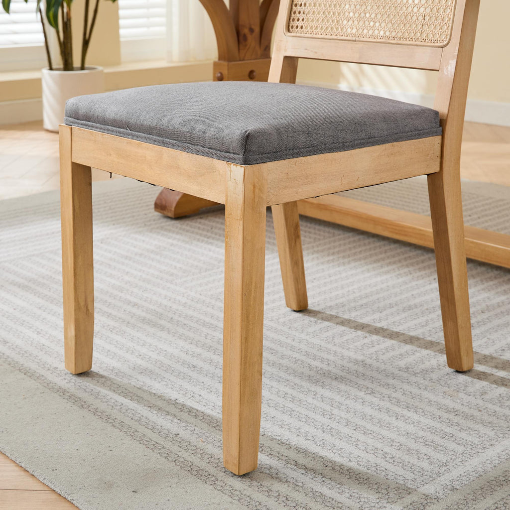 Farmhouse Rattan Dining Chairs (Set of 2)