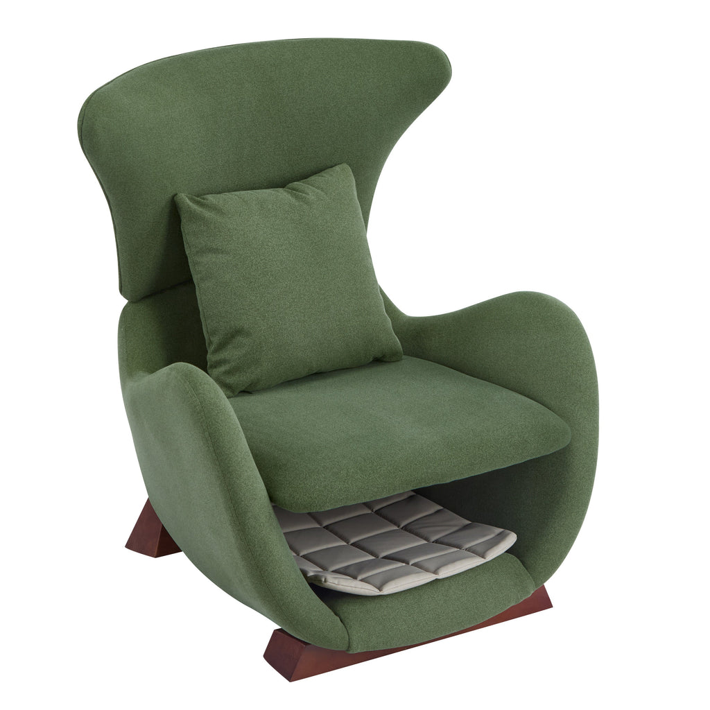 Modern Brown Polyester Accent Chair with Pet/Storage Space