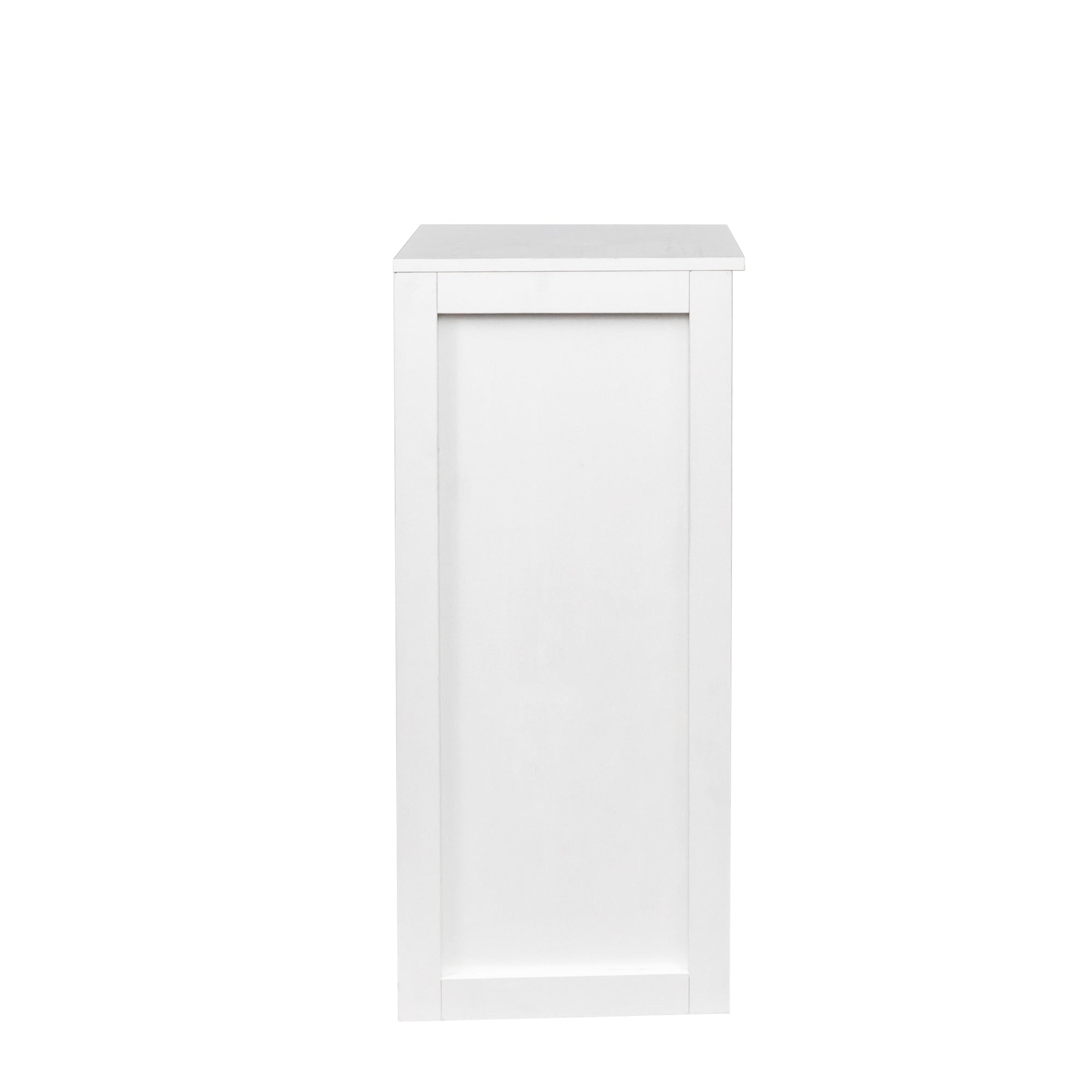 White Modular Wine Bar Cabinet with Storage Shelves