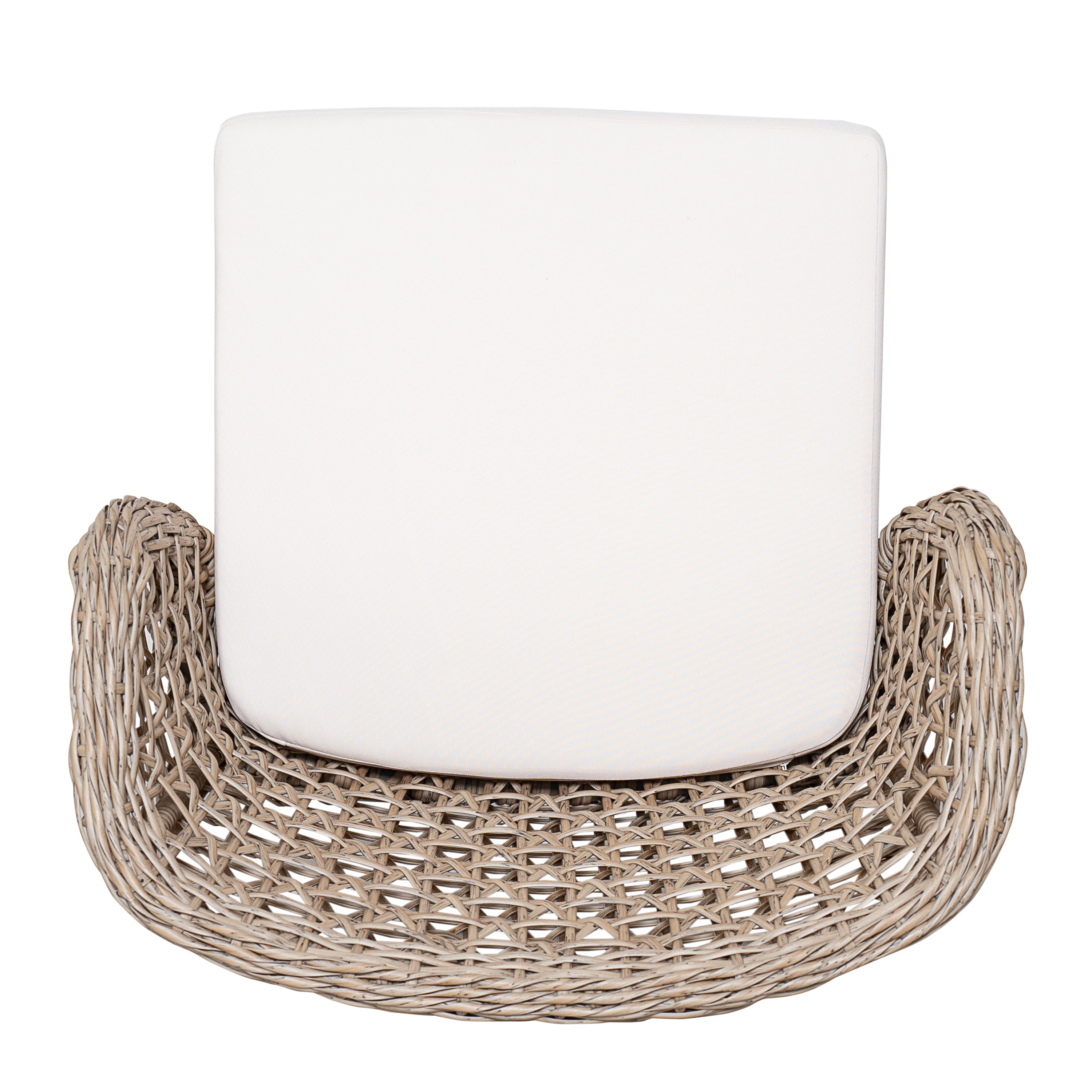 Outdoor Acacia Wood Dining Chairs with Beige Cushion (Set of 2)
