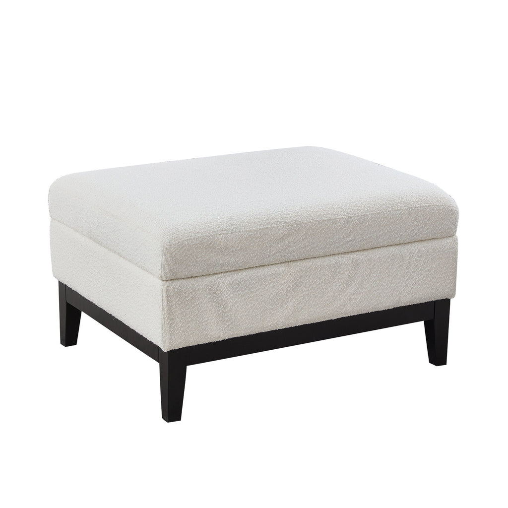 33.86'W Upholstered Wood Base Storage Ottoman