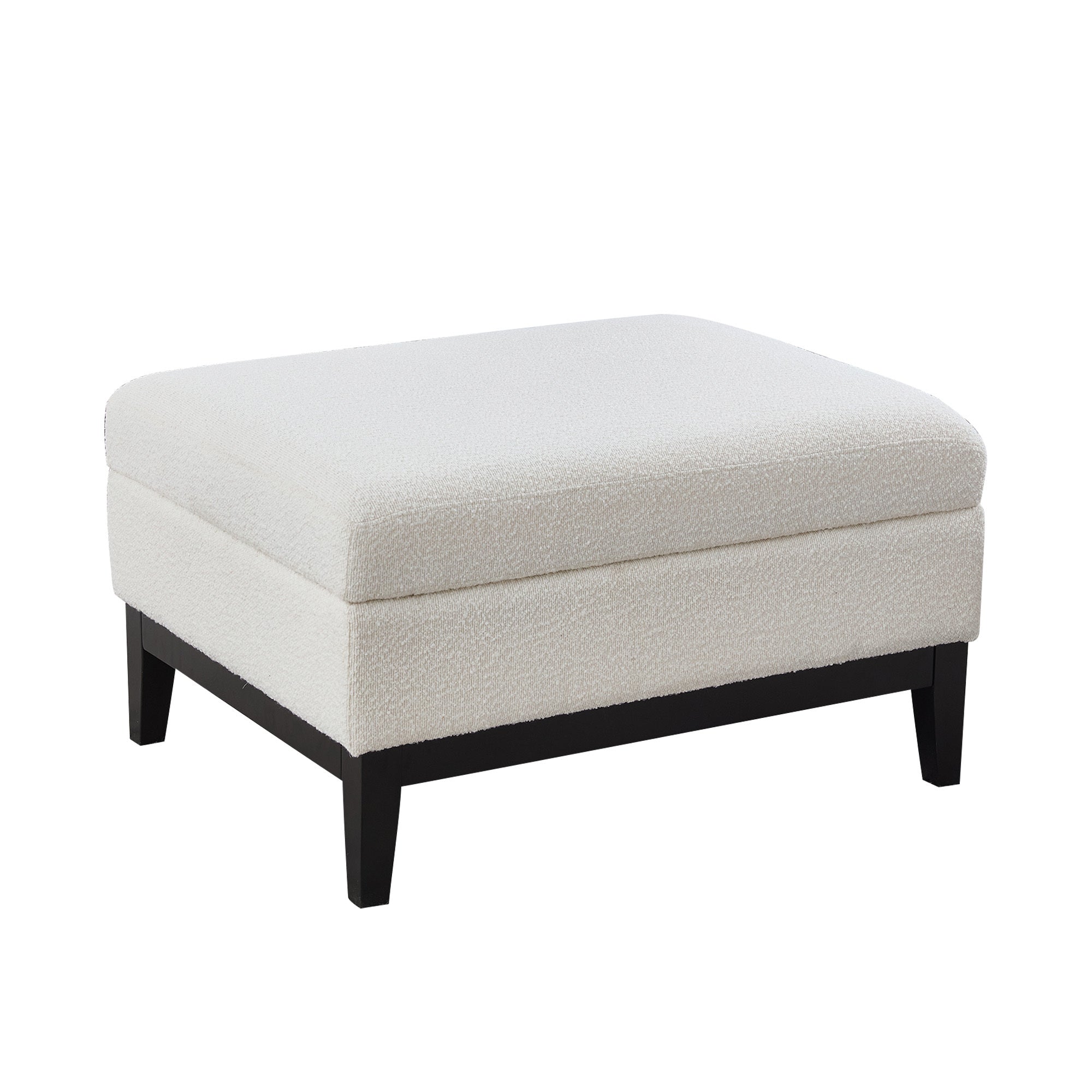 33.86'W Upholstered Wood Base Storage Ottoman
