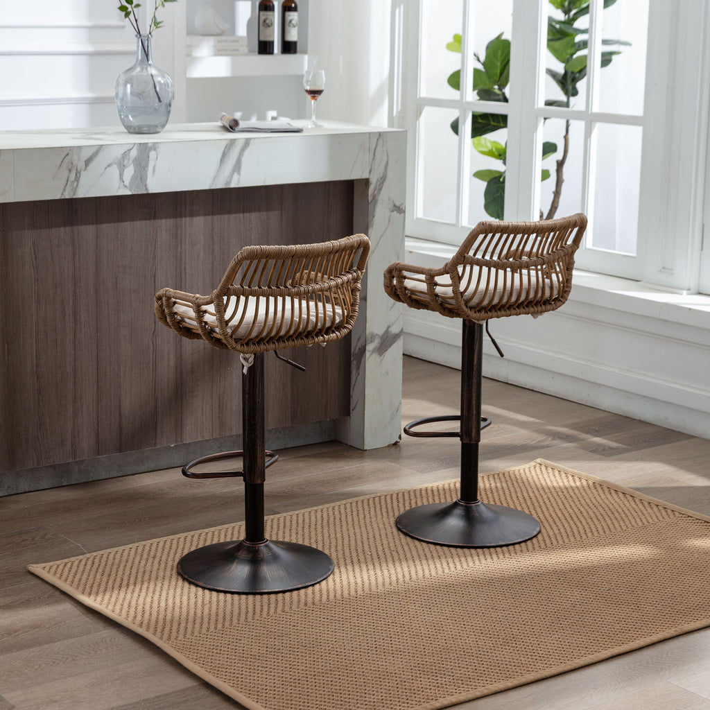 Modern Swivel Bar Stools (Set of 2)
