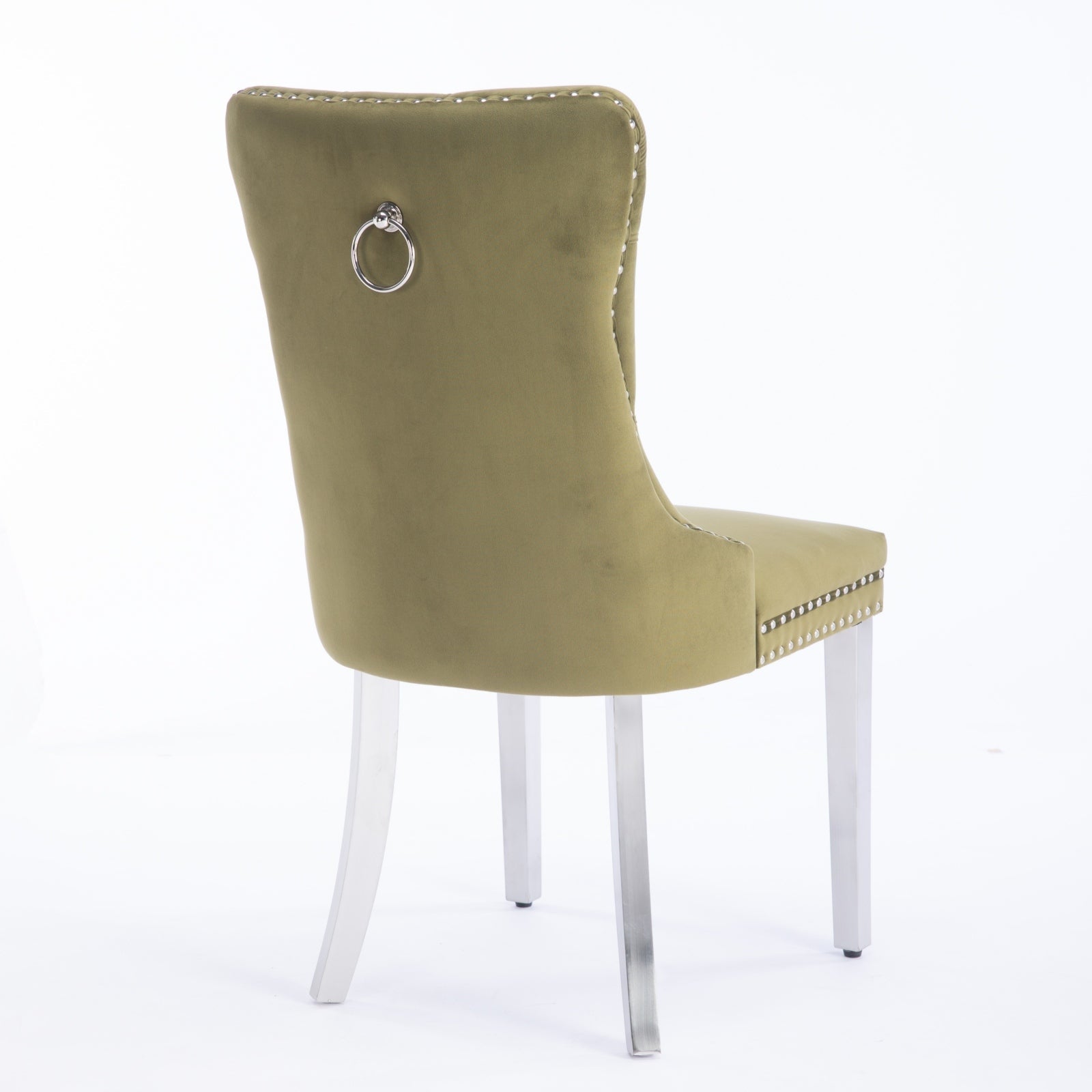 Modern High-end Tufted Solid Wood Velvet Dining Chairs (Set of 2)