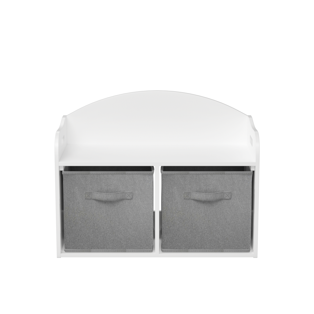 Kids Wooden Toy Box with Collapsible Fabric Drawers