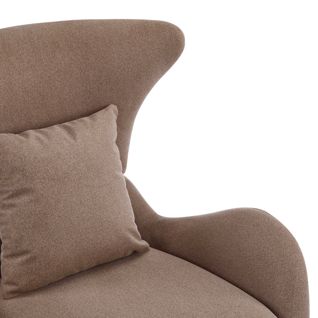 Modern Brown Polyester Accent Chair with Pet/Storage Space