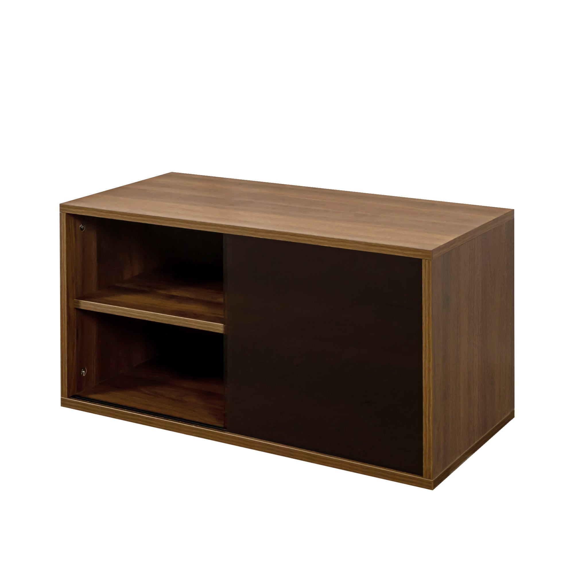 Walnut Stackable Mounted Storage Cabinet+ Glass Option