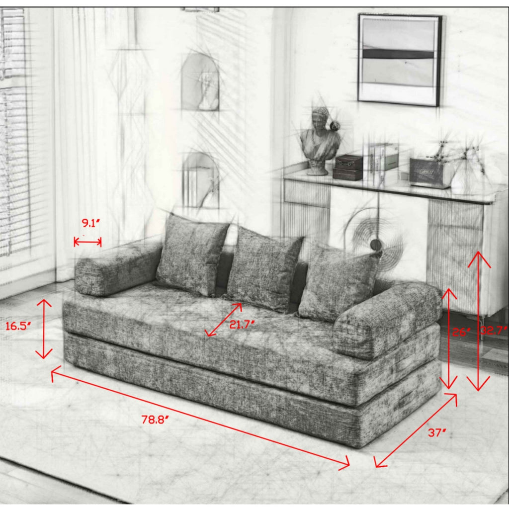 Comfy Convertible Folding Mattress Sofa Bed