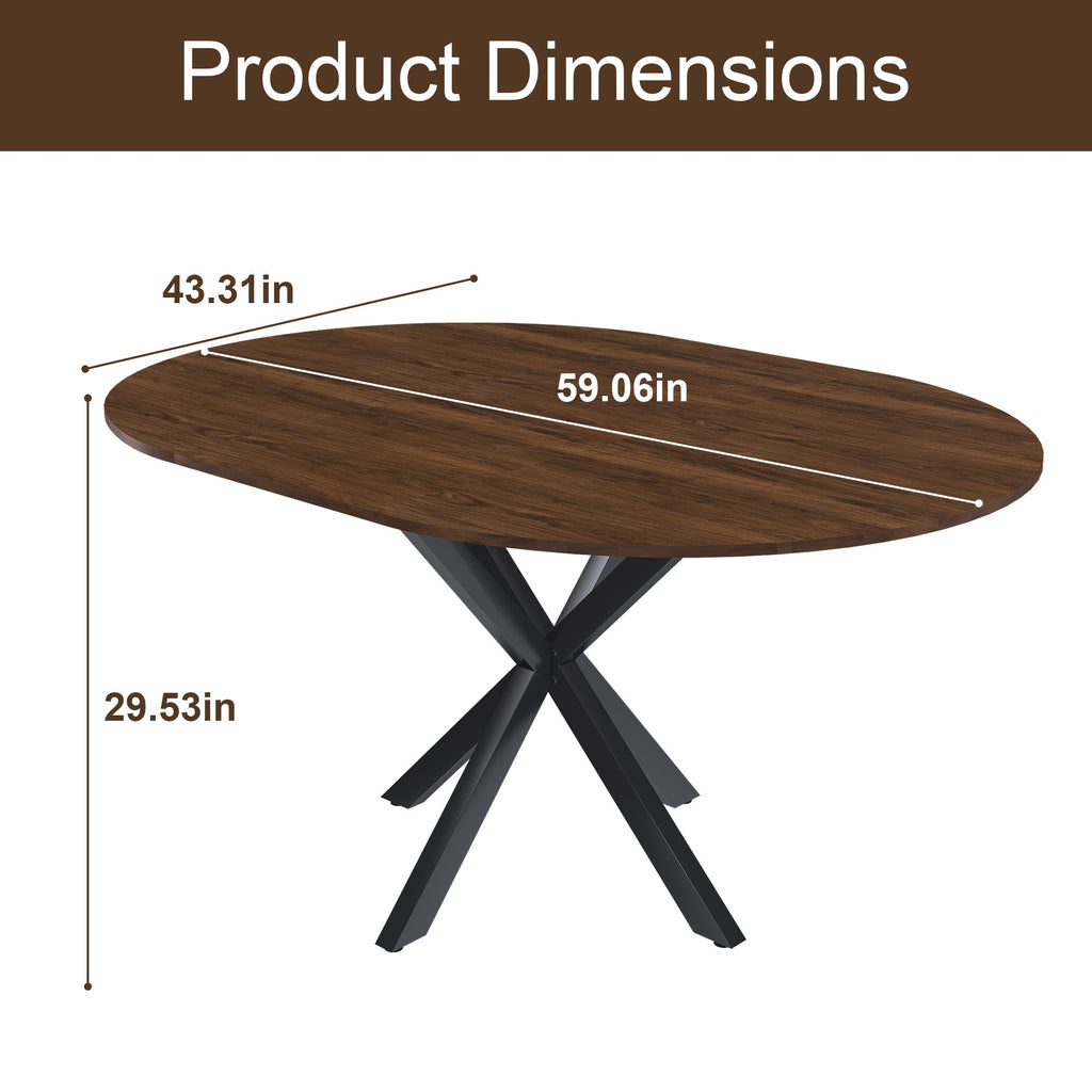 Modern Solid Wood Veneer Retractable Dining Table