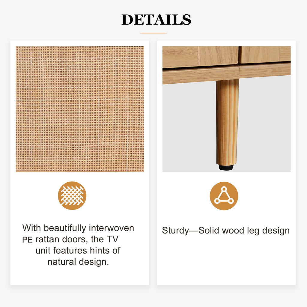 Modern Rattan TV Stand for TVs