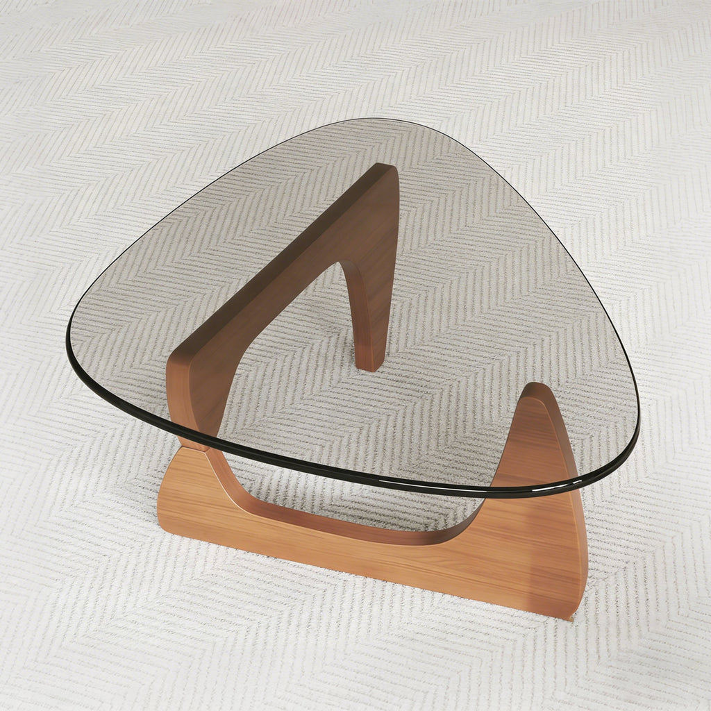35.8' x 25.6' x 15.7' Mid Century Modern Glass Coffee Table