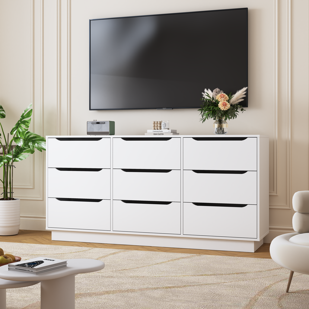 9 Drawer Dresser for Bedroom with Deep Drawers