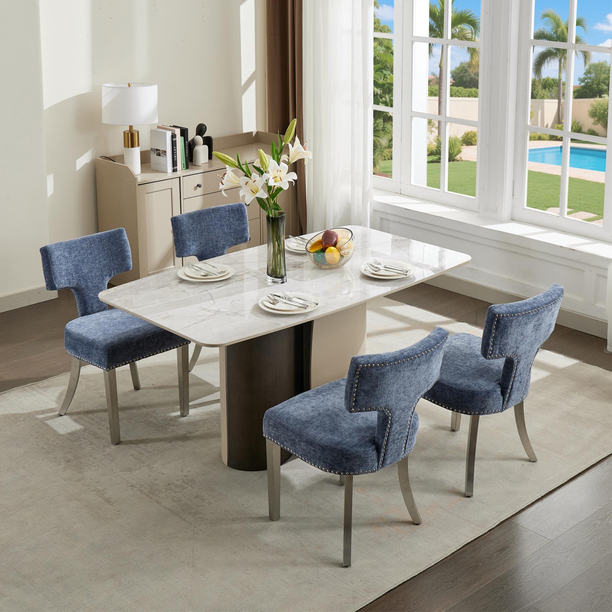 Mid Century Modern Dining Chairs  (Set of 2)