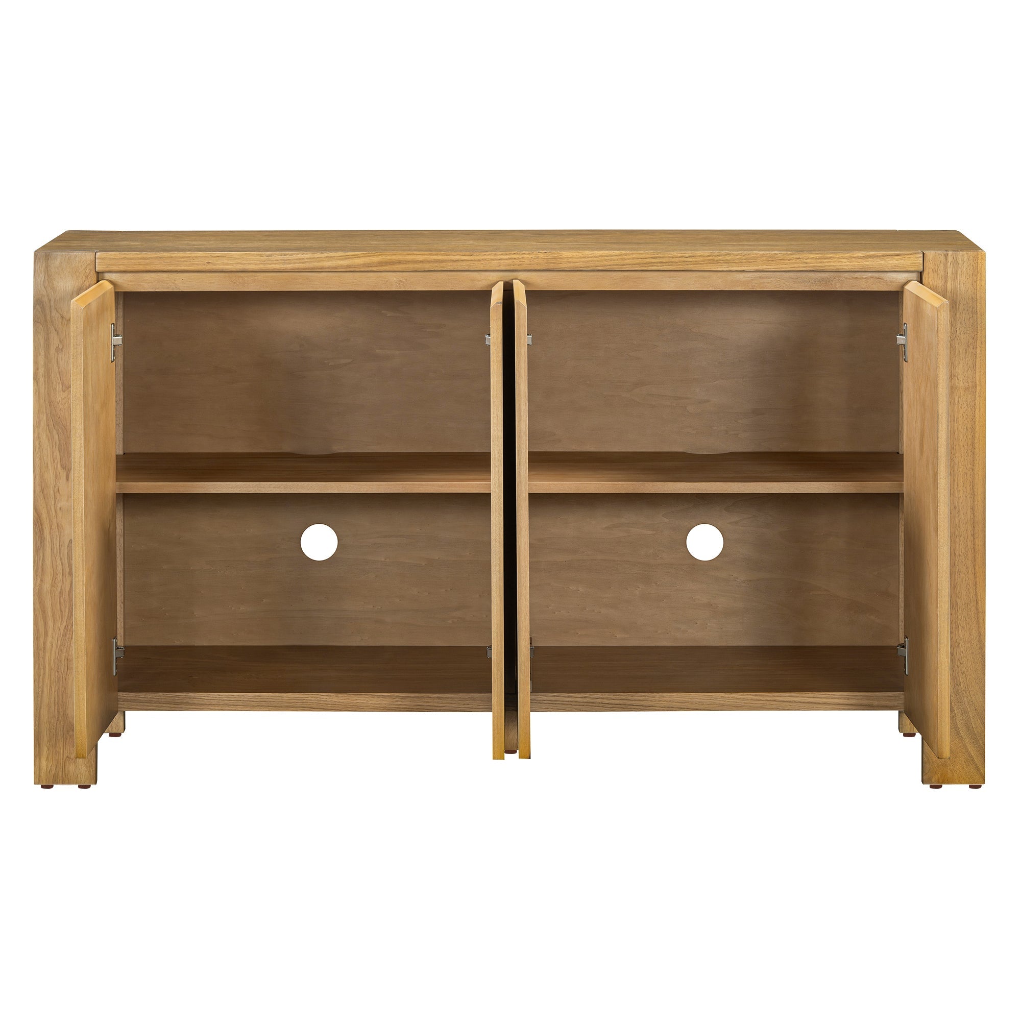 4-Door Retro Wood Buffet Cabinet with Storage