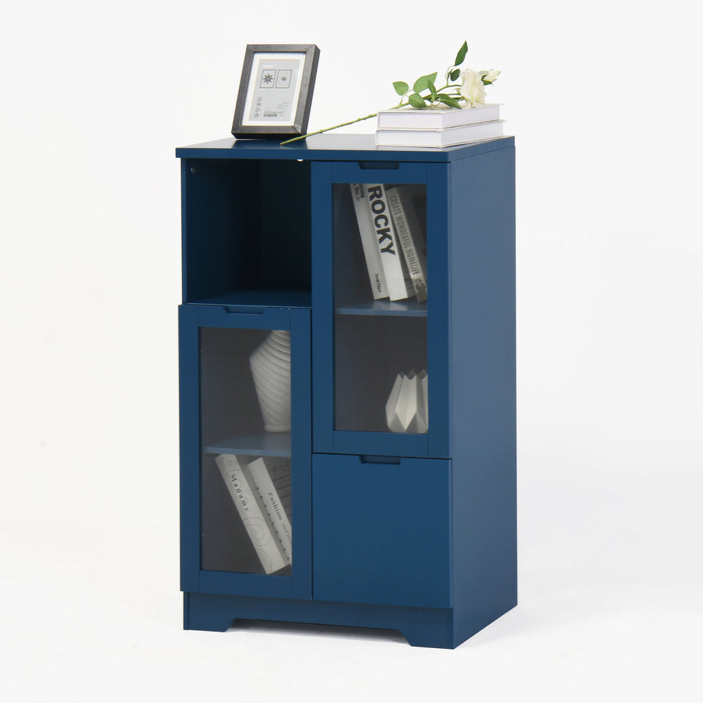 MDF Painted Cabinet with Glass Doors