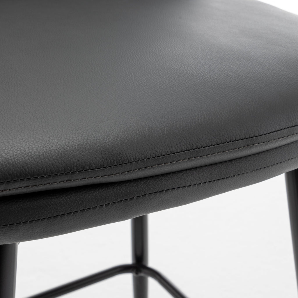 Linen/PU 360° Swivel Barstools (Set of 2)