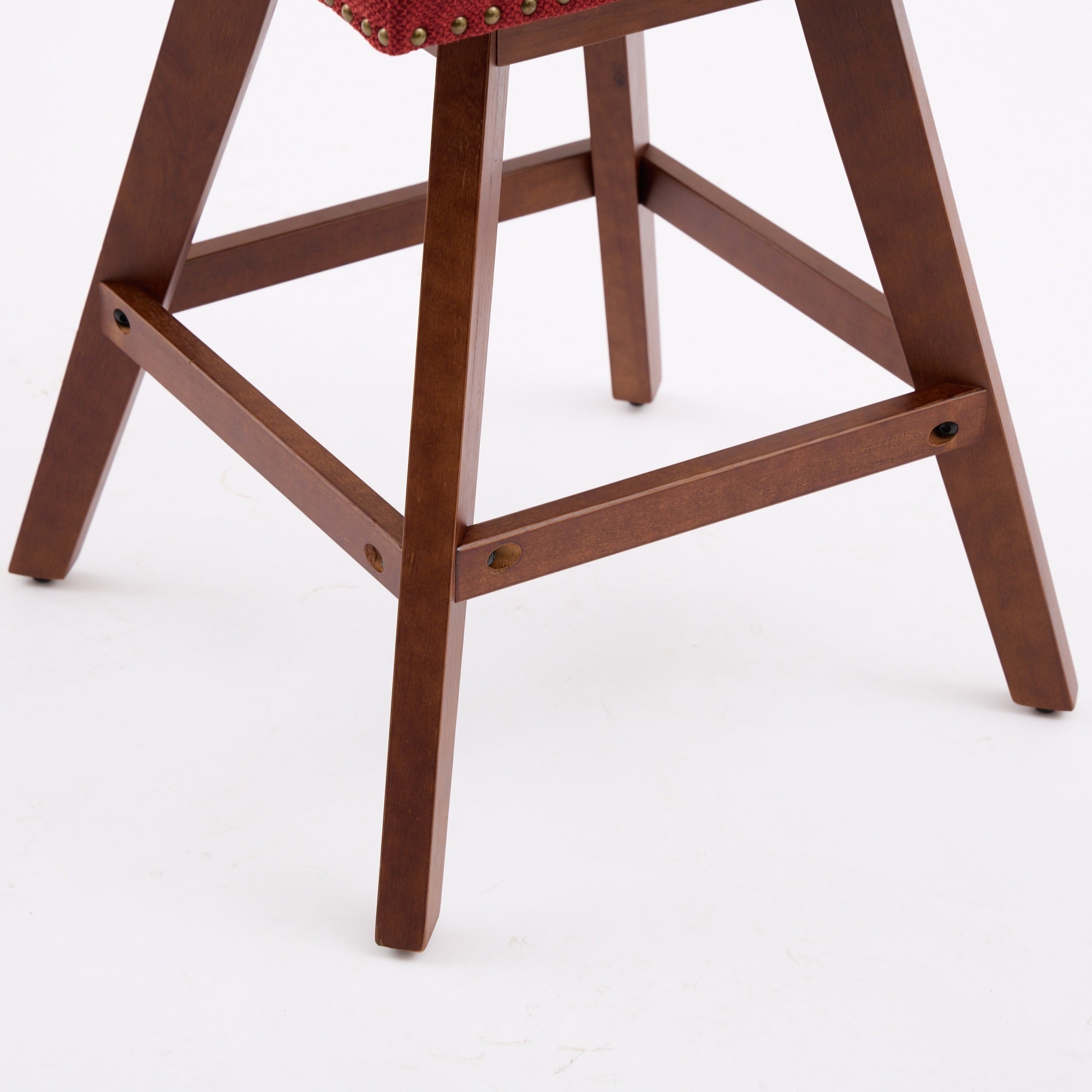 Upholstered Swivel Counter Height Bar Stools with Nailhead Trim (Set of 2)