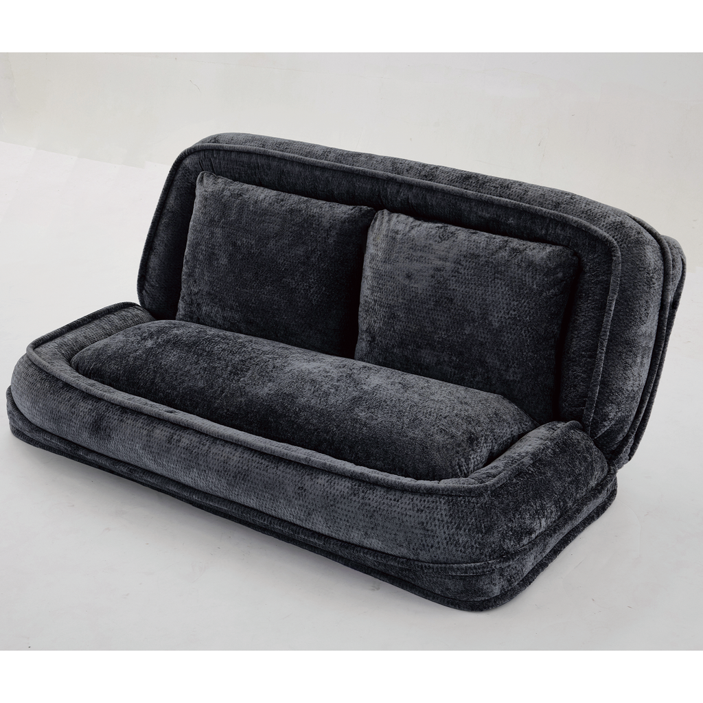 2-in-1 Extra Large Chenille Floor Couch Loveseat for Humans & Dogs