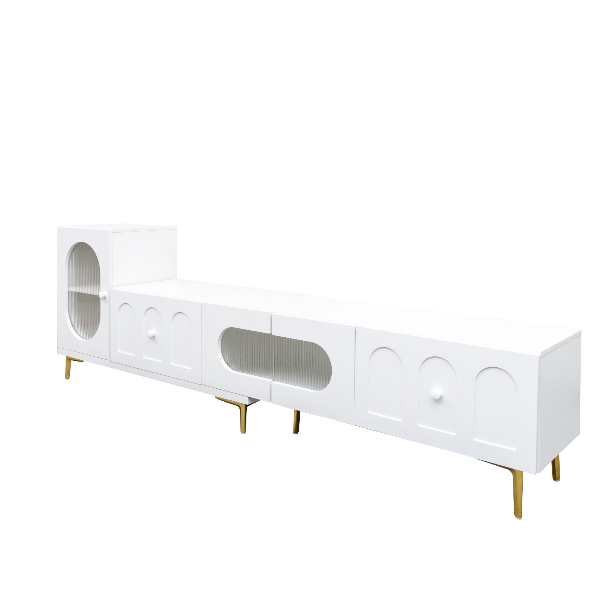 Wood Rectangle Extendable TV Stand