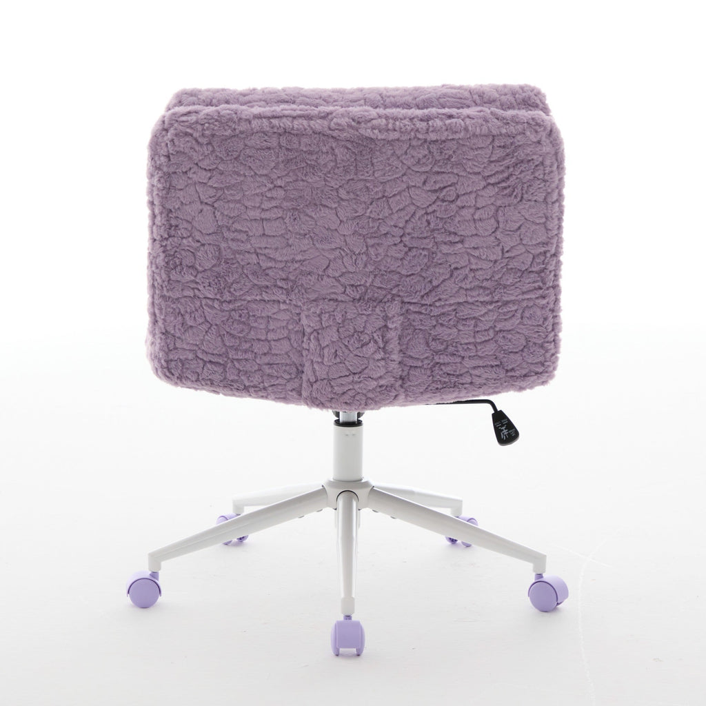 W26.4 inch Wider Artificial Rabbit Hair Home Office Chair