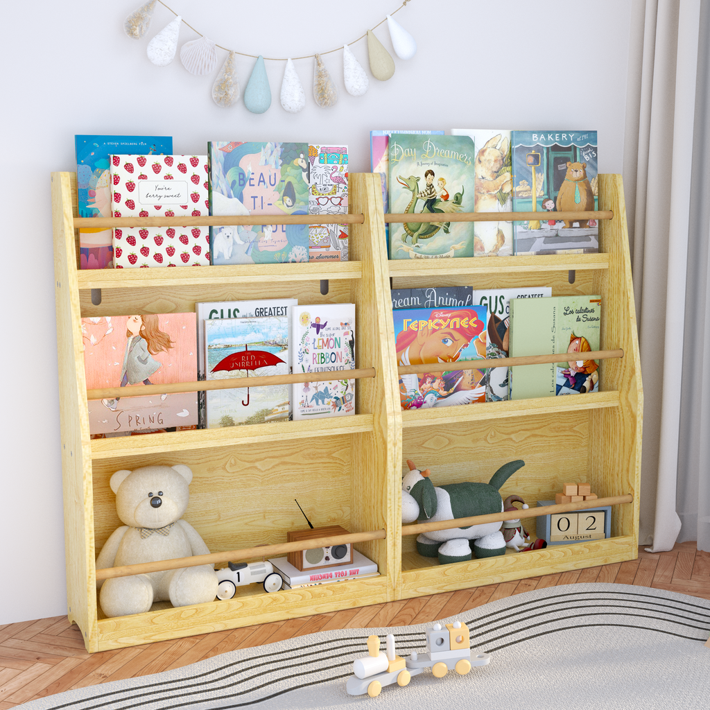 3 Tier Montessori Kids Book Display Rack
