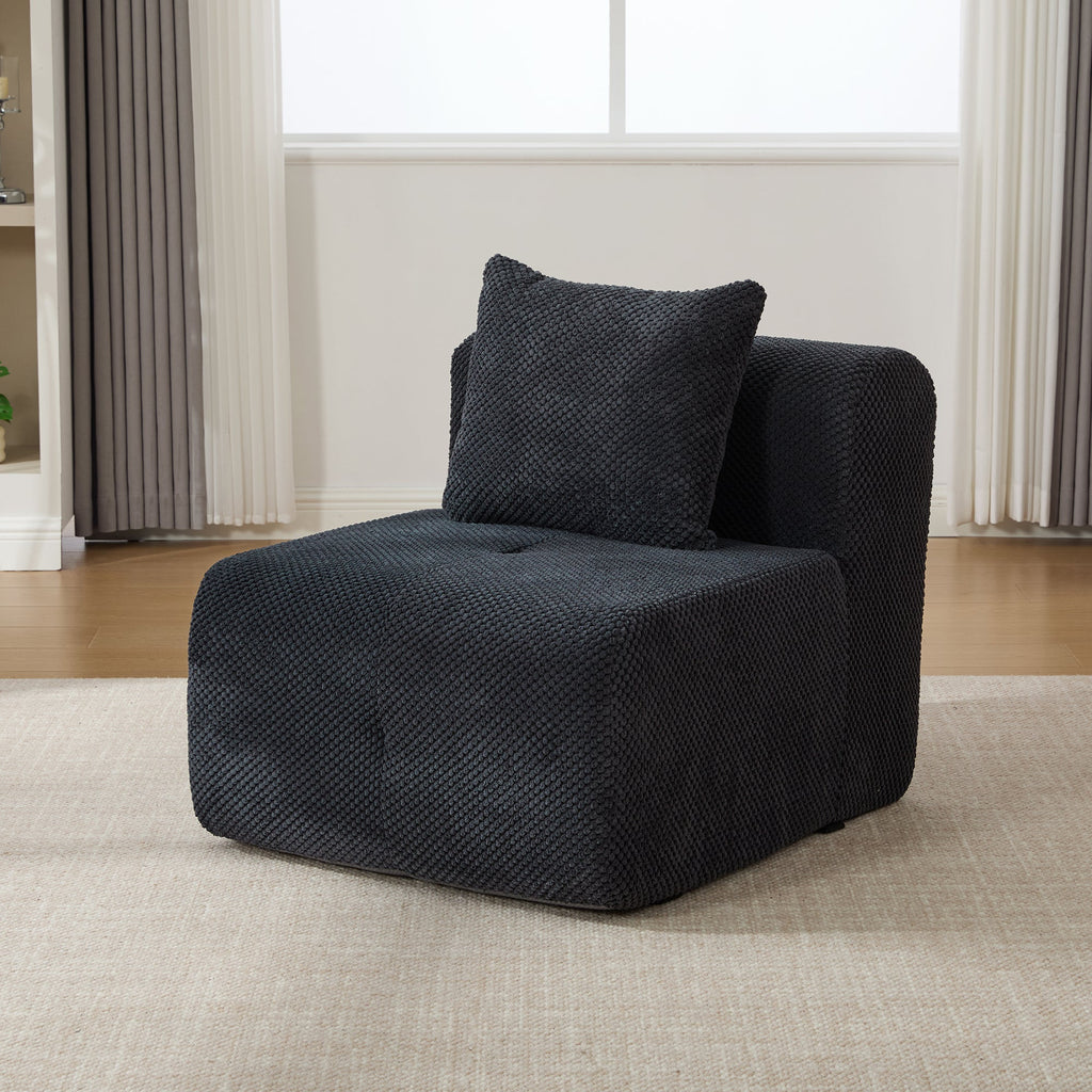 Oversized Boneless Convertible Cloud Couch with Movable Ottoman