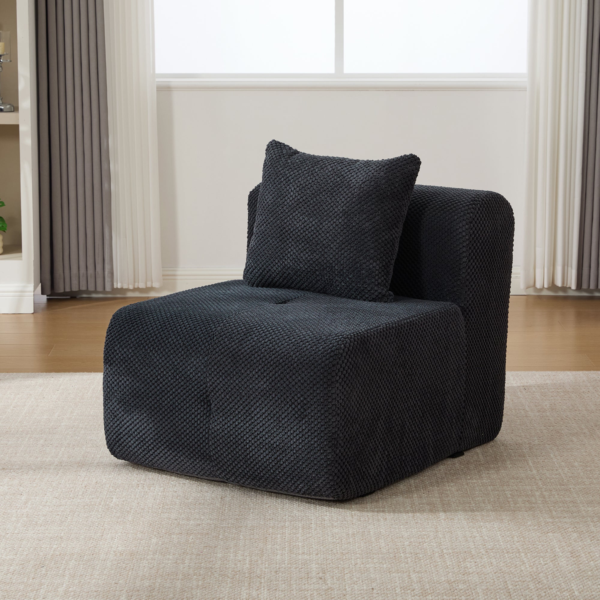 Oversized Boneless Convertible Cloud Couch with Movable Ottoman
