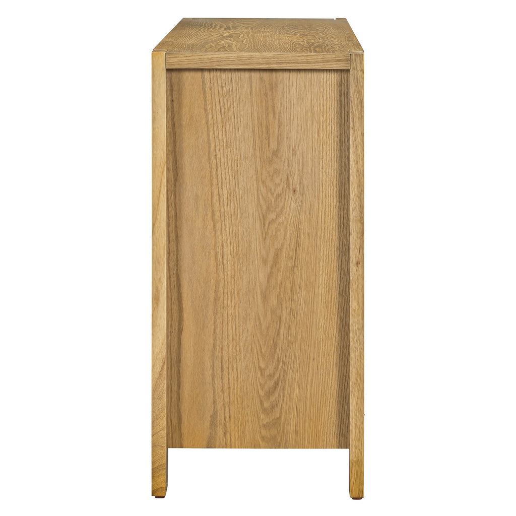 4-Door Retro Wood Buffet Cabinet with Storage
