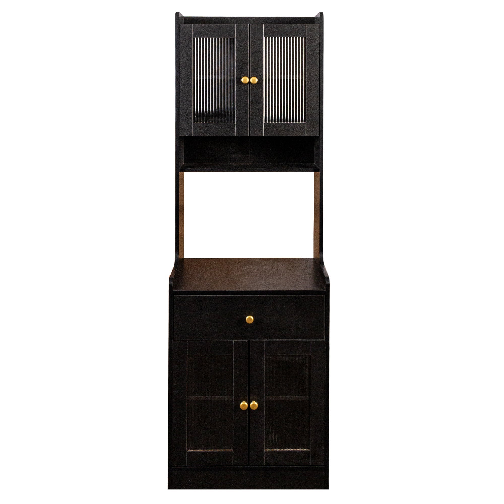 Farmhouse Kitchen Hutch Buffet Cabinet with Microwave Stand
