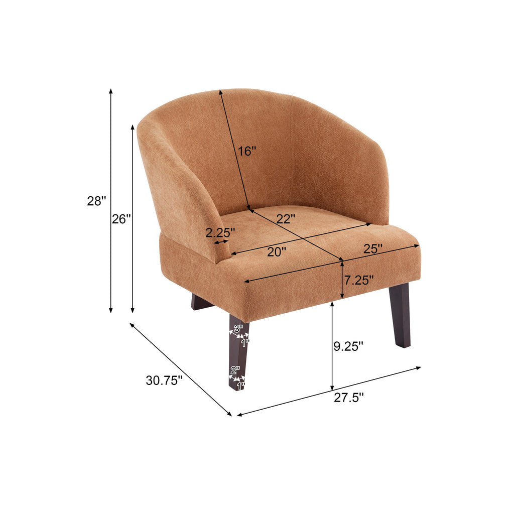 Modern Accent Sofa Chair with Round Back