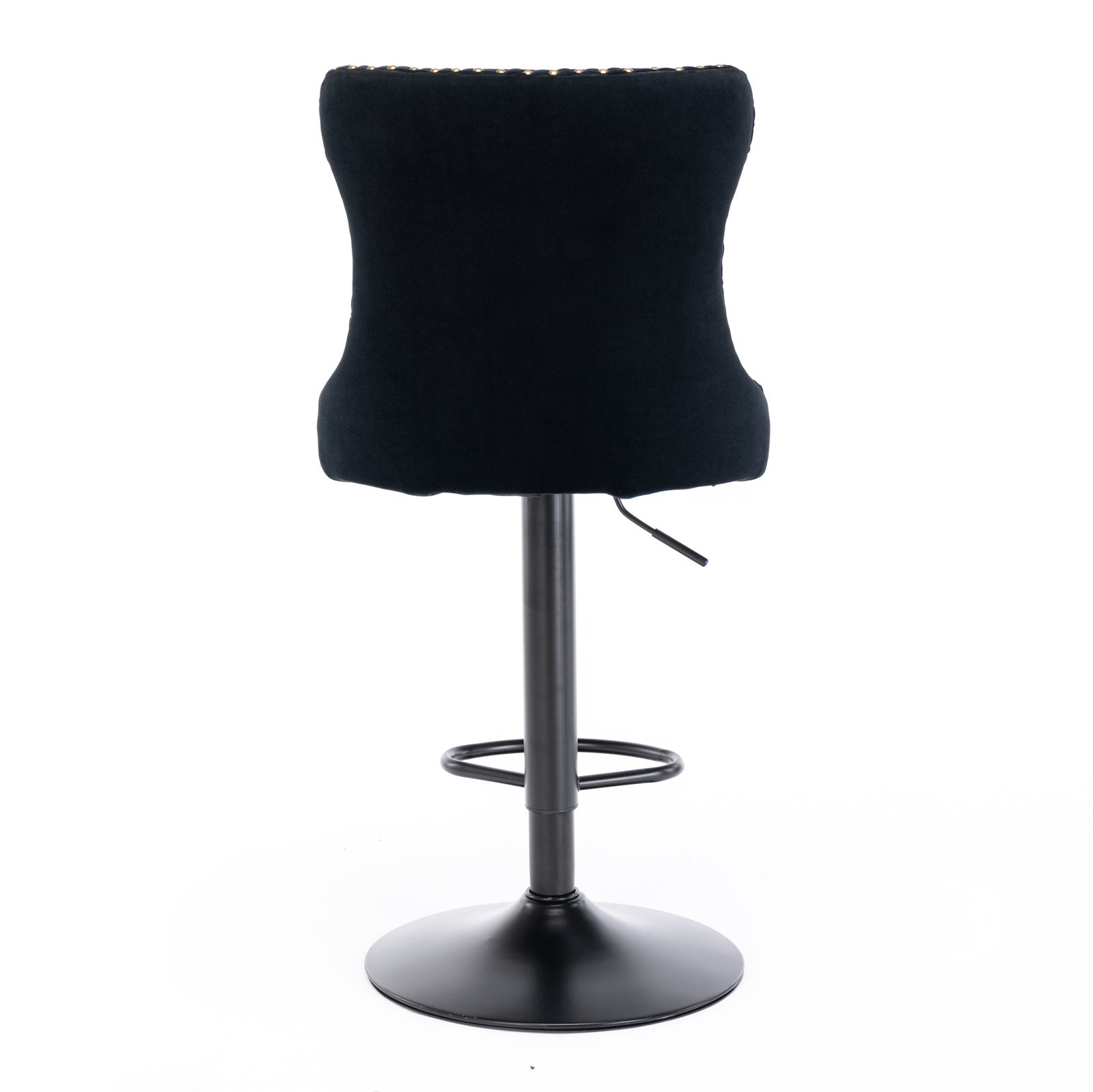 Modern Swivel Velvet Barstools Adjusatble Seat (Set of 2)