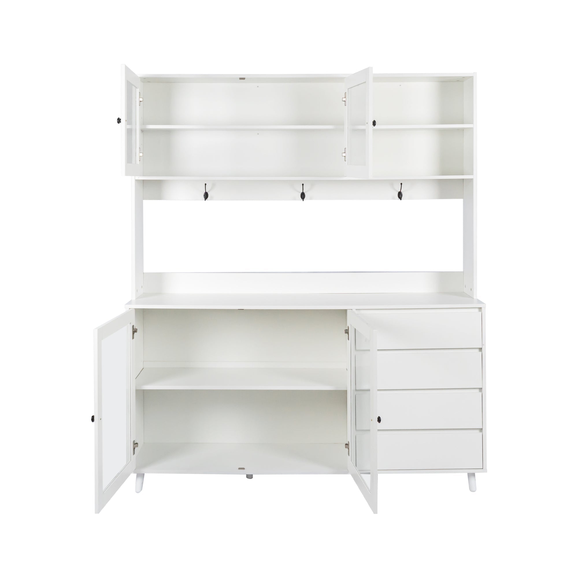 63' W Large Kitchen Hutch Cabinet