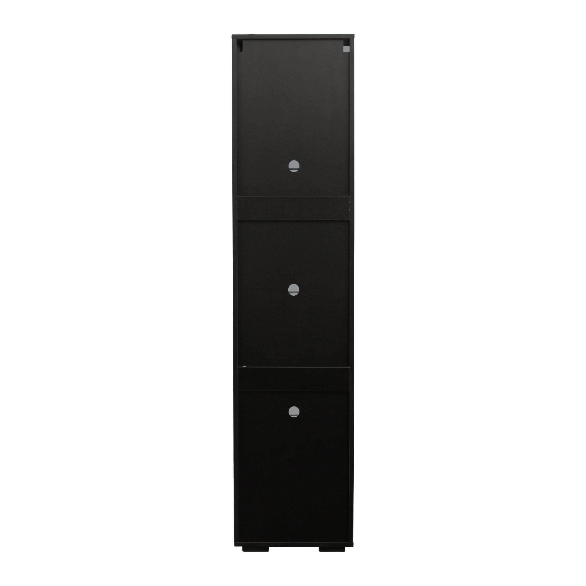 Black Side Cabinet with Aluminum Strip Lamp