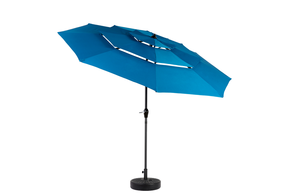 10ft 3-Tier Aluminium Patio Umbrella with Auto-Tilt (No Base)
