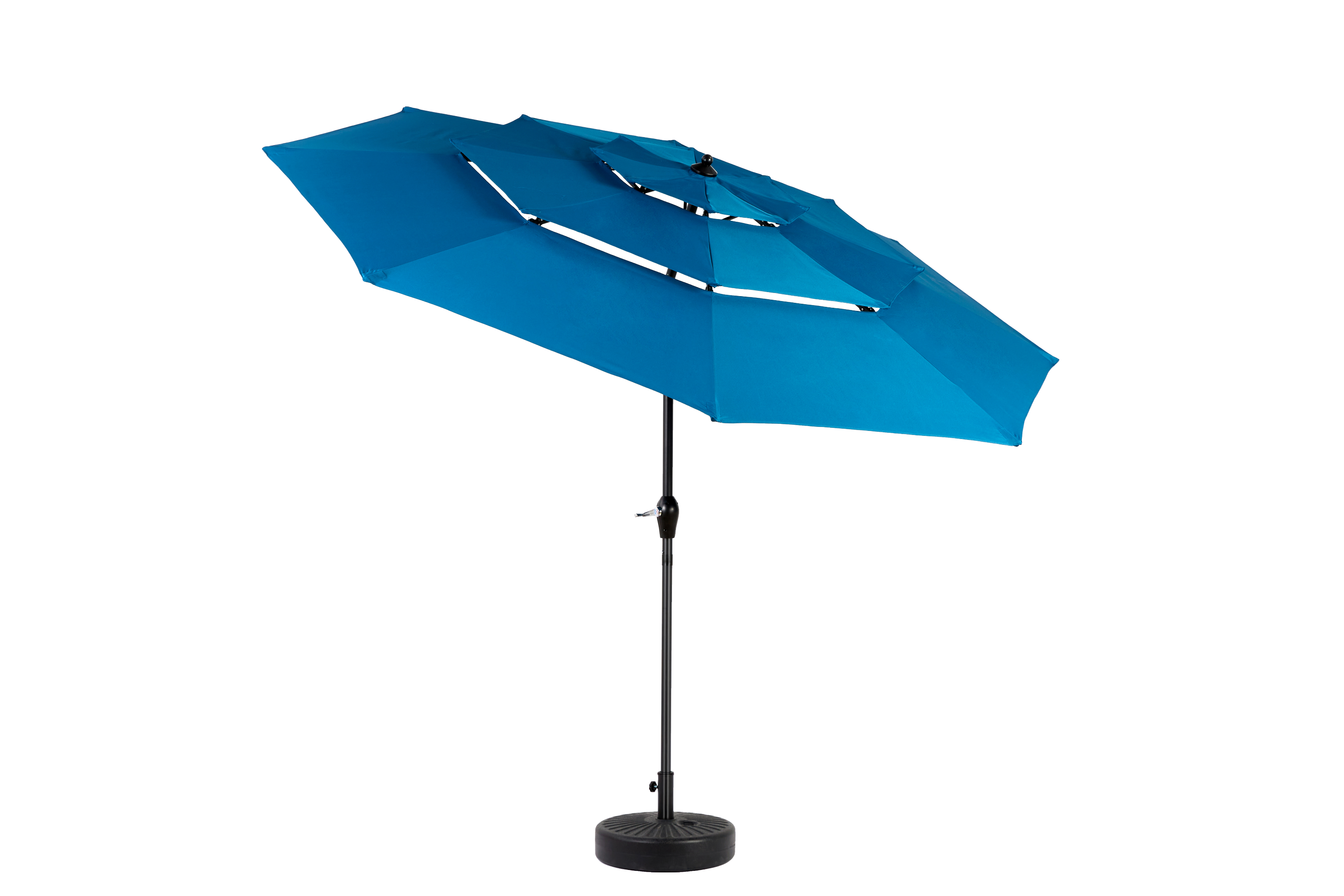 10ft 3-Tier Aluminium Patio Umbrella with Auto-Tilt (No Base)