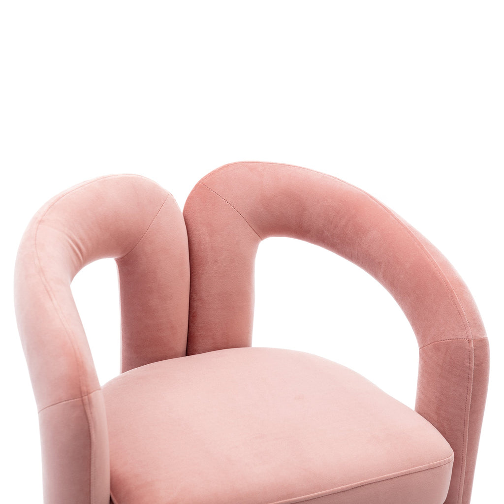 Contemporary Velvet Fabric Upholstered Accent Side Chairs (Set of 2)