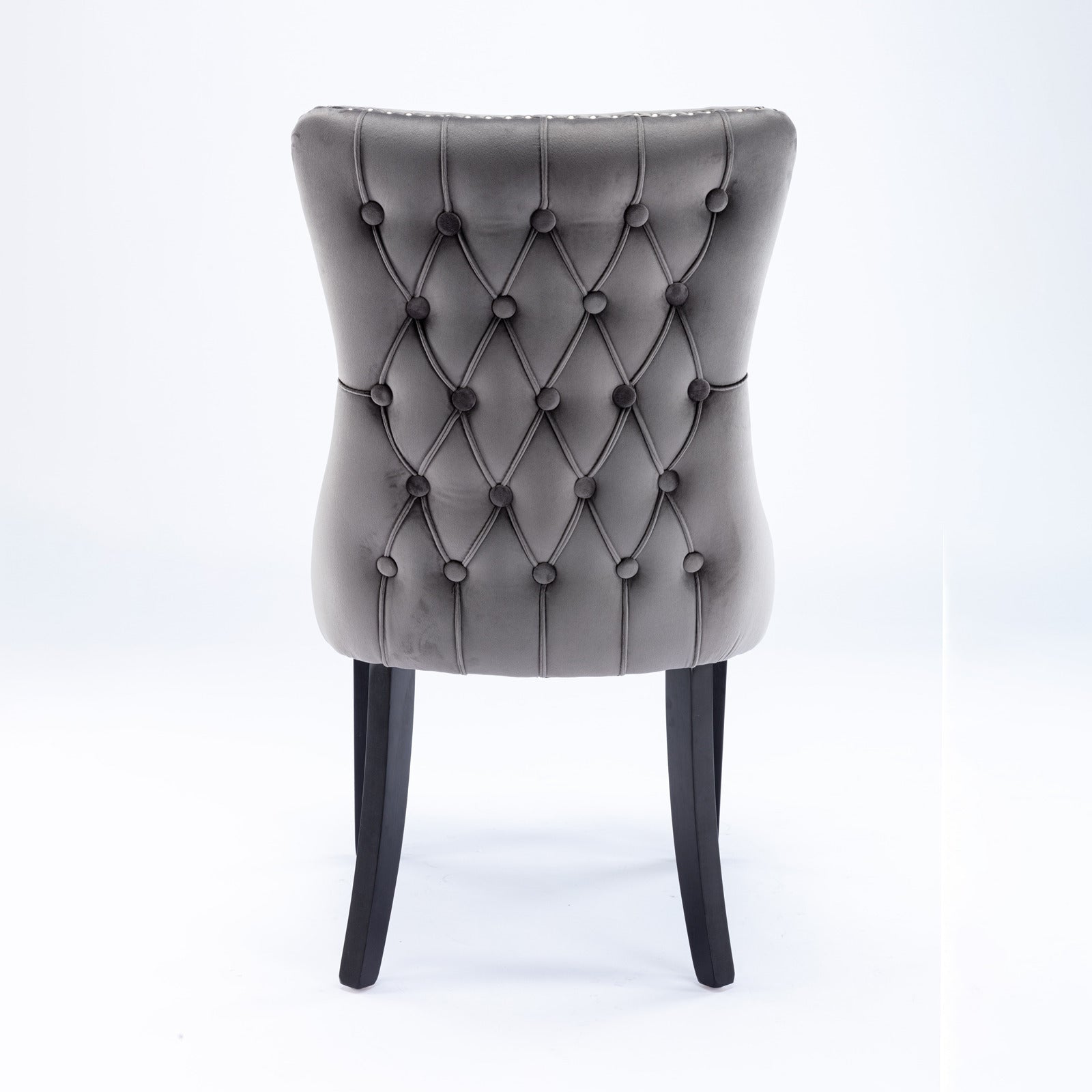Modern Velvet Upholstered Wing-Back Dining Chairs (Set of 2)