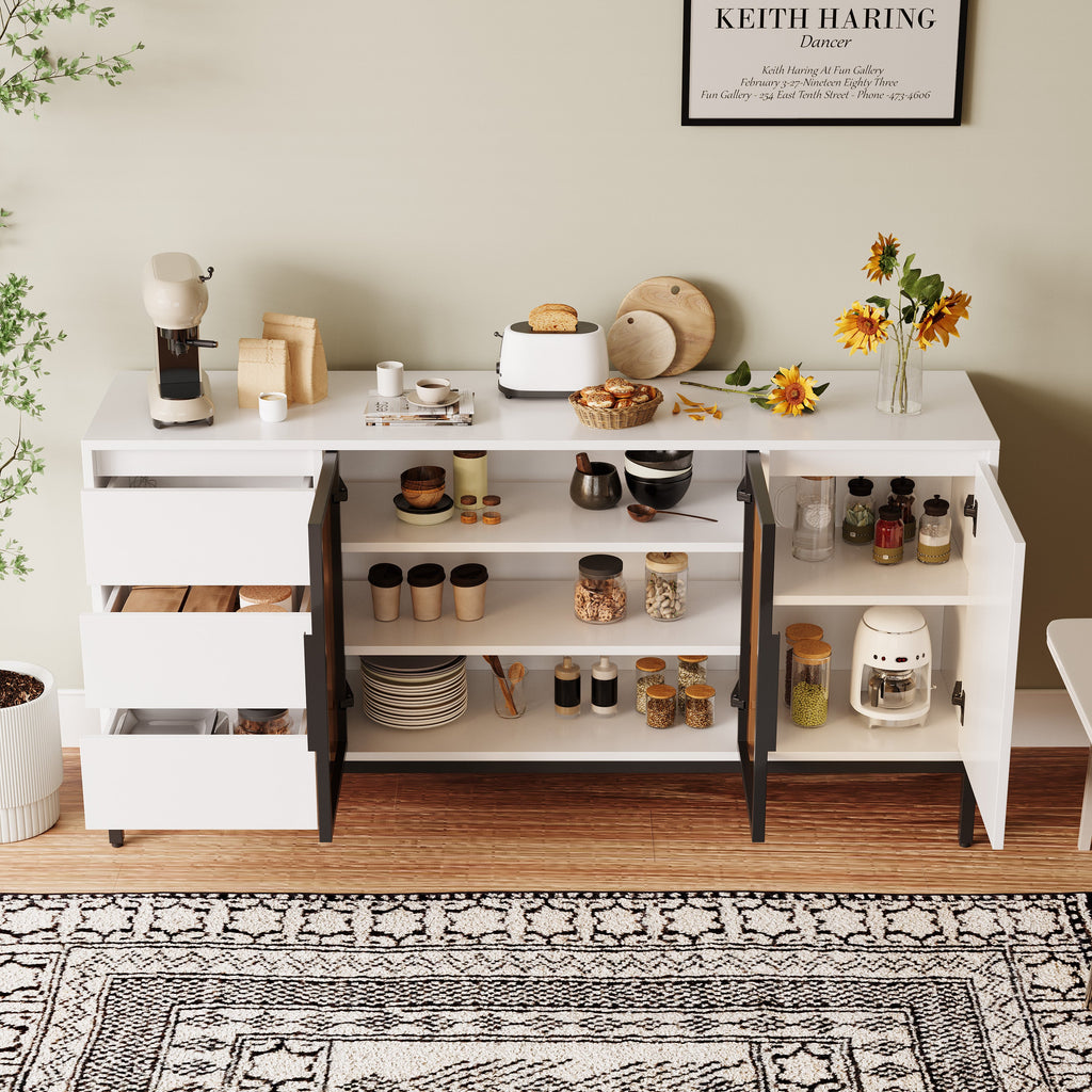 Wood Buffet Cabinet with Storage