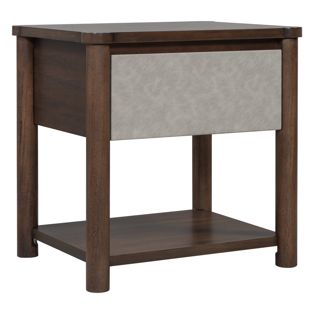 Modern Queen Bed Frame Set with 2 Nightstands