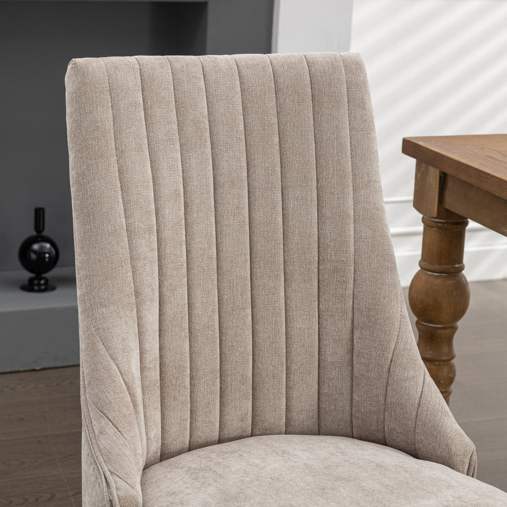 Rayon Cloth Flocking Velvet/Linen Dining Chairs (Set of 2)